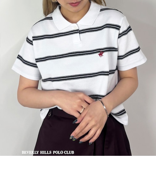 【BEVERLY HILLS POLO CLUB】アイコン刺繍ポロシャツ