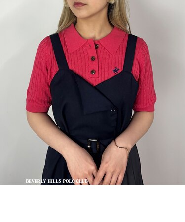 【BEVERLY HILLS POLO CLUB】ケーブルポロニット