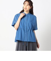 ノーカラーウエストコードシャツ