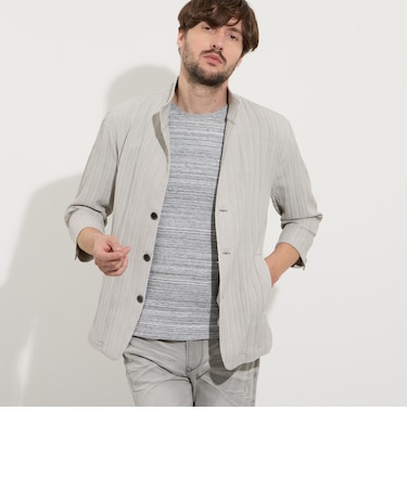 カラープリーツ７分袖ジャケット