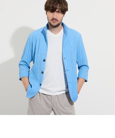 カラープリーツ７分袖ジャケット