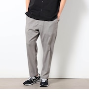 リネンライクポリエステルテーパードイージーパンツ