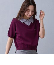 レイヤードカラージップポロシャツ