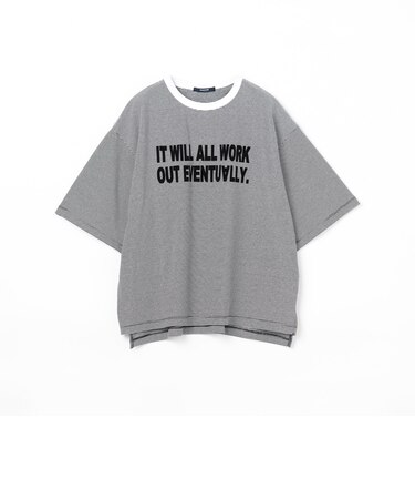 ミジンボーダーフロッキーロゴTシャツ
