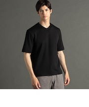 グラフィックジャカード VネックレギュラーフィットTシャツ
