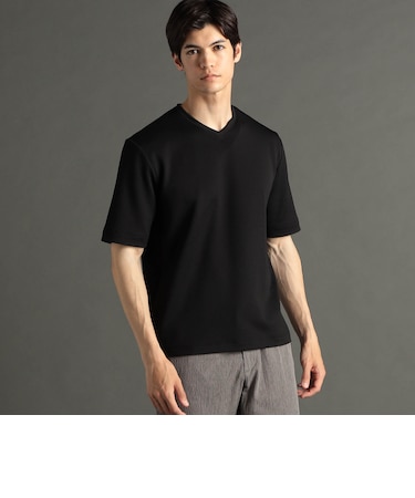 グラフィックジャカード VネックレギュラーフィットTシャツ