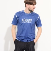 ハケメ×ロゴ柄半袖Tシャツ