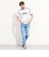 ハケメ×ロゴ柄半袖Tシャツ