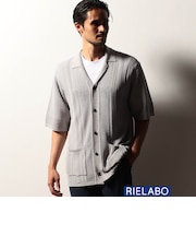 【RIELABO】シアージャカードサマーニットシャツ