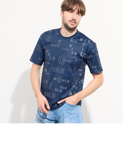 【WEB限定】総柄ロゴプリント半袖Tシャツ