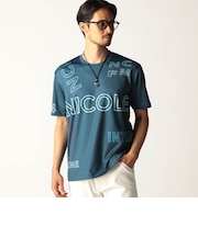 総柄ロゴプリントTシャツ