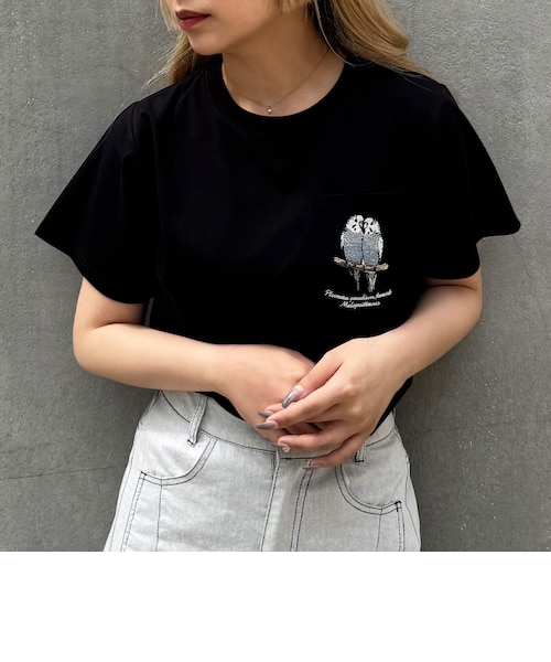 ZELDA】パッチポケット刺繍Tシャツ｜ニコルの通販｜&mall（アンド