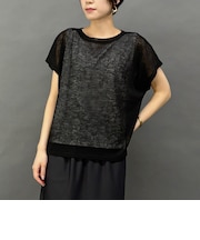 透け感のあるシアートップス×タンクセット