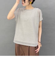 透け感のあるシアートップス×タンクセット