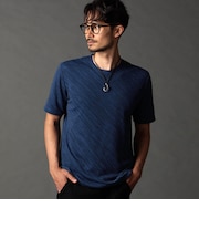 ゼブラ柄クルーネックTシャツ