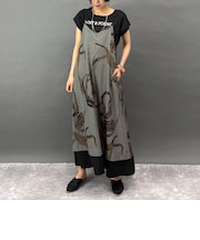 レイヤード風柄キャミワンピース