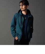 ブラッシュドクロス ジップアップパーカー