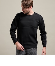【HIDEAWAYS BLACK】切替タックボーダー長袖ニット