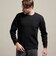 【HIDEAWAYS BLACK】切替タックボーダー長袖ニット