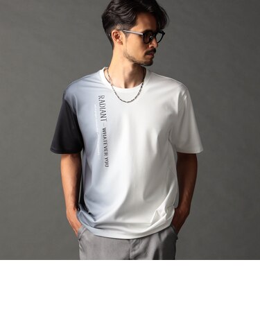 ストレッチポンチ　縦ロゴグラデーションTシャツ