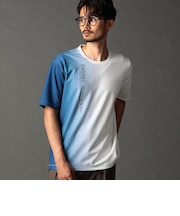 ストレッチポンチ　縦ロゴグラデーションTシャツ
