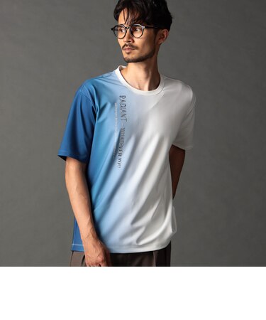ストレッチポンチ 縦ロゴグラデーションTシャツ