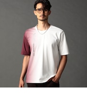 ストレッチポンチ 縦ロゴグラデーションTシャツ