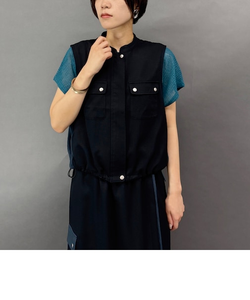 【セットアップ対応】ミリタリー風ジレ
