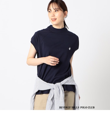 【BEVERLY HILLS POLO CLUB 】グランドパーク別注 モックネックラグラン プルオーバー