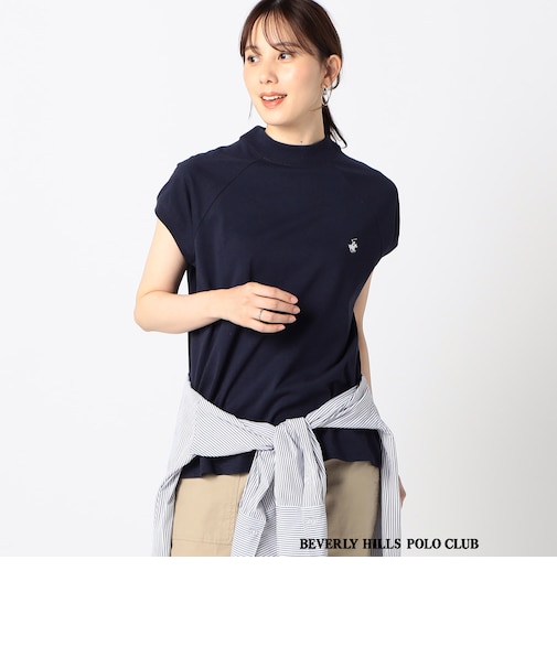 【BEVERLY HILLS POLO CLUB 】グランドパーク別注 モックネックラグラン プルオーバー