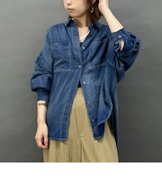 シアーデニムオーバーシャツ