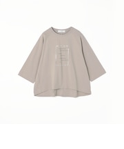 箔入りロゴプリント7分袖ラグランTシャツ