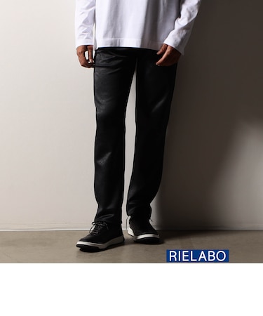 【RIELABO】レザーライクジャージ デザインパンツ