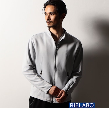 【RIELABO】レザーライクジャージ ブルゾン