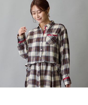 モールチェックロングスリーブシャツ