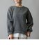 モチーフ刺繍入りダンボールプルオーバー