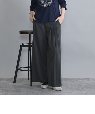 きれい見えサイドプリーツパンツ