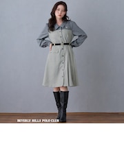 【BEVERLY HILLS POLO CLUB】ドッキングバイカラーワンピース