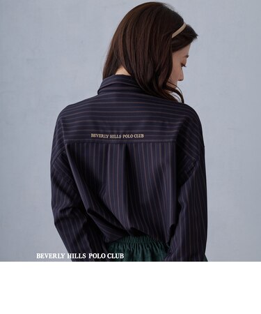 【BEVERLY HILLS POLO CLUB】ネクタイ付きシャツ
