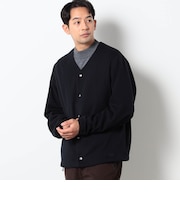 WOOLYTECカーディガン調ノーカラーブルゾン