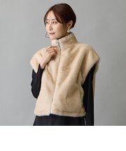 リバーシブルフェイクファーベスト