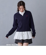 【BEVERLY HILLS POLO CLUB】スキッパーニット