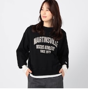 【DISCUS】別注 8分袖ロゴプリントワイドTシャツ