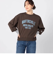 【DISCUS】別注 8分袖ロゴプリントワイドTシャツ