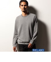 【RIELABO】ストライプポンチクルーネックプルオーバー