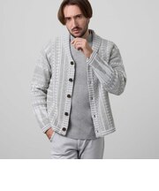 【WEB限定】カウチン柄ショールカラーカーディガンニット