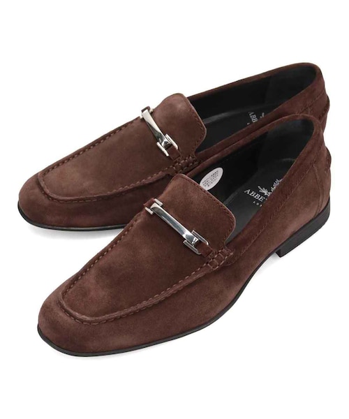 LANVIN COLLECTION 異素材ミックスサイドエラスティックスリッポン