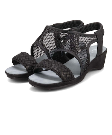 エル スポーツ ELLESPORT メッシュ調ウェッジサンダル ESP12740