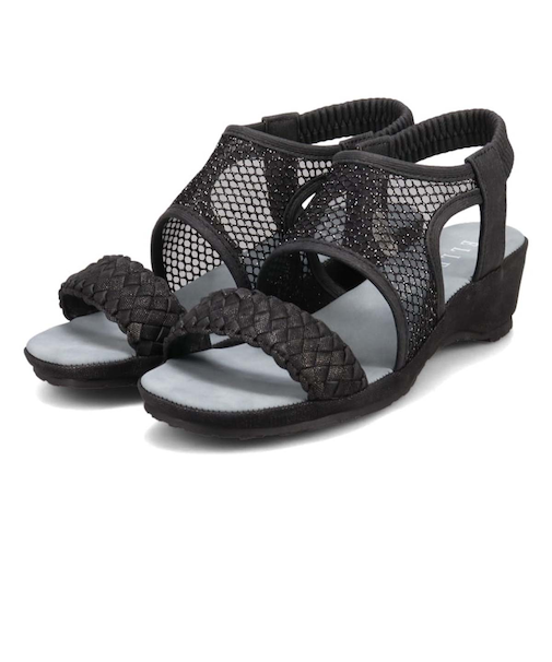 エル スポーツ ELLESPORT メッシュ調ウェッジサンダル ESP12740