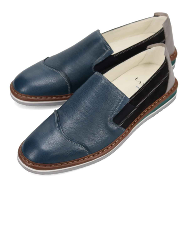 ランバンオンブルー LANVIN en Bleu バイカラースリッポン カジュアルシューズ 86520